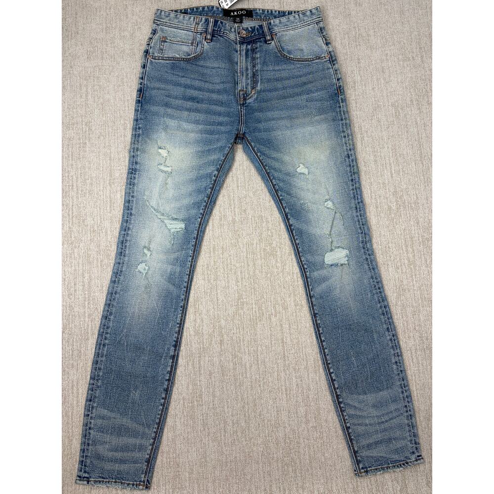 Akoo Denim Jeans Size 34x30 NWT